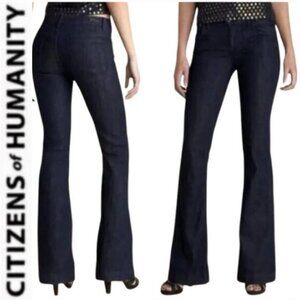 Citizens of Humanity Hutton Indigo Wide Flare Jeans Size 32